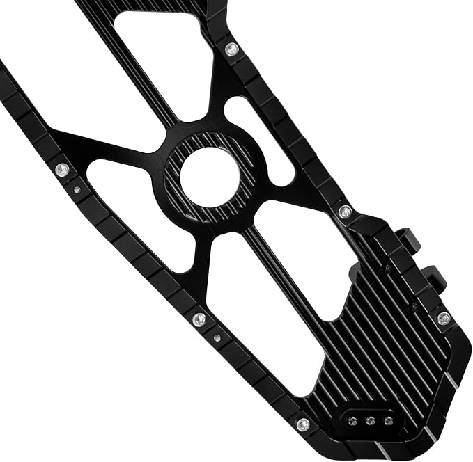 Motorcycle Floorboards Driver Footboards Wide Foot Pegs Board Pedal Compatible with Touring Electra Road Street Glide Softail Road King Black Edge