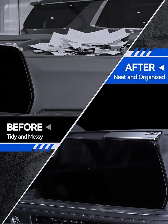 for Tahoe/Suburban Dashboard Console Organizer 2025-2026 Tahoe/Suburban(LS/LT/Z71/RST/Premier/High Country) Accessories Behind Screen Organizer Storage Box Console Dash Tray Silicone