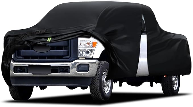 Truck Cover Waterproof All Weather, 6 Layers Pickup Cover Fit for Ford F250/F350, Chevrolet Silverado, Ram 2500, Gmc Sierra, See Size Chart (T5 Fit Truck Length Up to 266 inch)