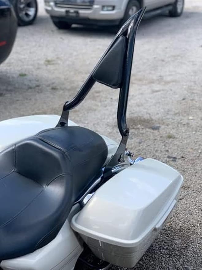 Goldfire Sissy Bar Detachable Rear Passenger Backrest 26" Passenger Back Rest Black for Harley Touring Models Road King Street Glide Electra Glide 2009-2024