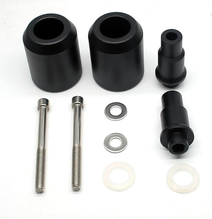 MZS Motorcycle Frame Sliders Compatible with YZF R3 YZF-R3 2015 2016 2017 2018, Racing Falling Crash Protector Guards No Cut Kits Black