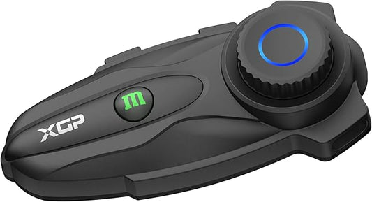XGP X10 10 Riders Group Mesh Motorcycle Intercom, 3000m Motorcycle Bluetooth Headset V5.3 with Audio Multitasking/Music Sharing, Helmet Communication Systems for ATV/Snowmobile/Ski,1 Pack