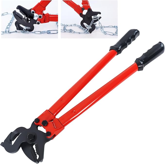 YHK 23" Chain Repair Pliers, Snow Tire Chain Repair Pliers, Quick Open and Close Chain