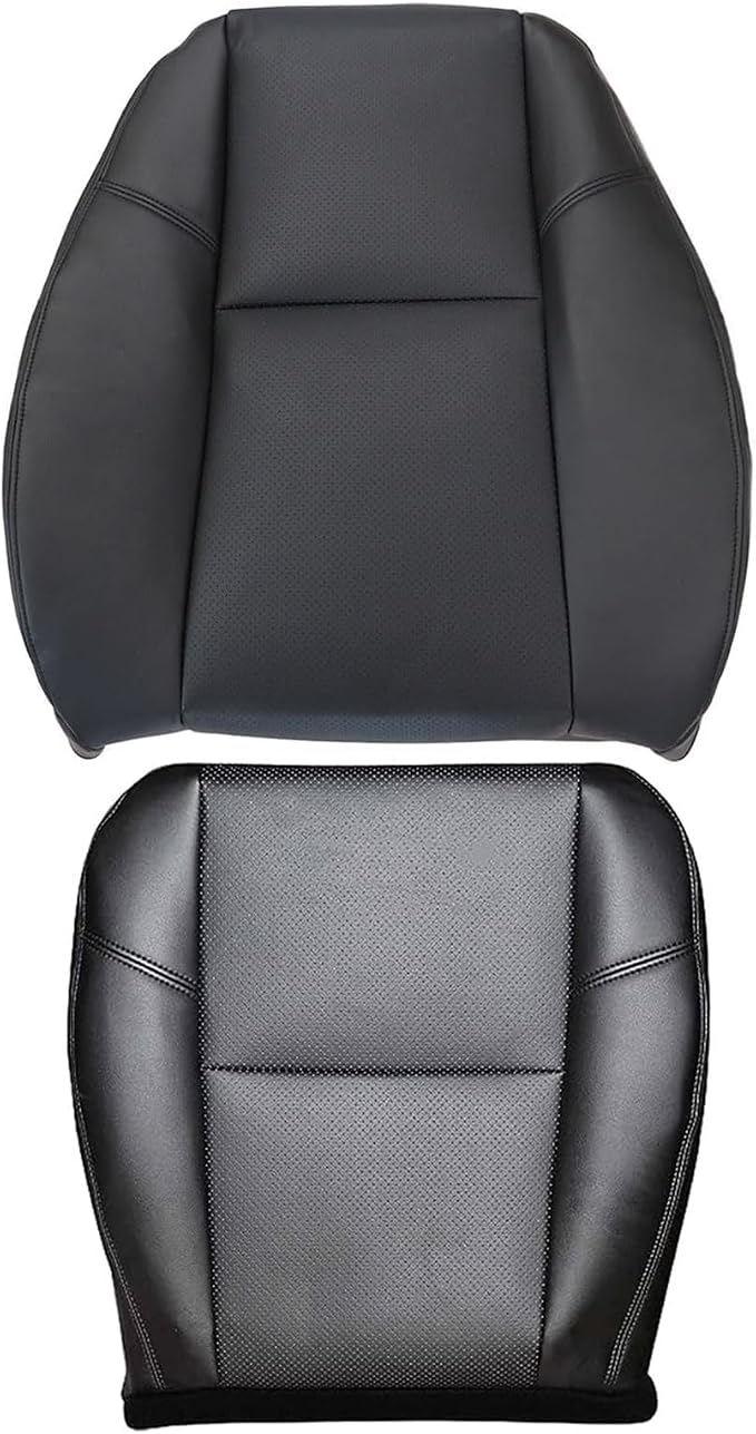 FZJDSD Black#194 196 197 Driver or Passenger Side Bottom & Top Back Microfiber Leather Replacement Seat Covers Compatible with Cadillac Escalade 2007-2014,Chevy Tahoe Suburban Silverado GMC Yukon