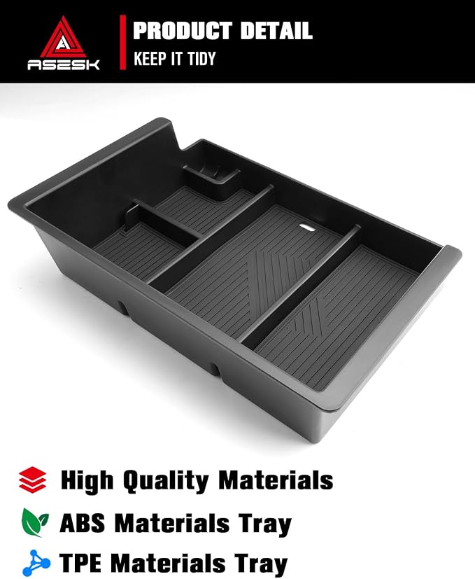 For 2014–2018 Silverado/Sierra 1500&2015–2019 Silverado/Sierra 2500HD/3500HD& Yukon/Yukon XL/Tahoe/Suburban–Full Console w/Bucket Seats Only Center Console Armrest Organizer Tray