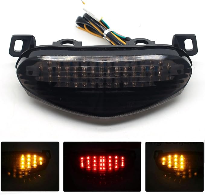 MZS Motorcycle Tail Light Turn Signal LED Integrated Blinker Smoke Compatible with EX 650 EX650 ER6n ER6f 2009-2011 / KLZ1000 KLZ 1000 2012-2018 / EX400 2011-2013 / ER-4N 2011-2013