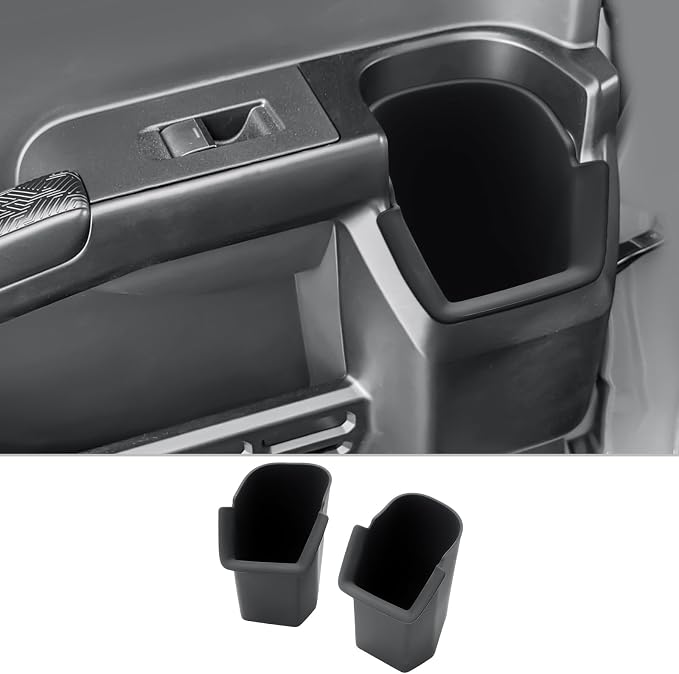 CDEFG 2Pcs for 2025 2026 Toyota 4Runner Center Console Organizer Rear-Door Storage for 2025 2026 Toyota 4Runner Accessories(Back Doors Cup Holders)
