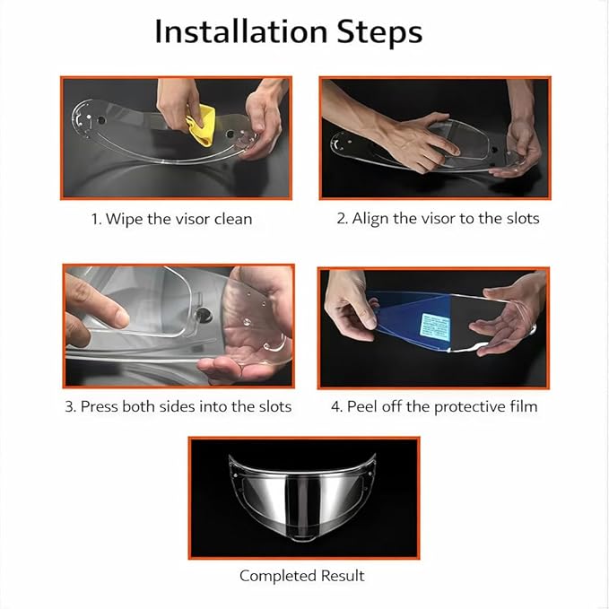 Sedici Strada 2 Strada3 Anti Fog Film Compatible with LS2 FF801 FF397 FT2 VECTOR Helmet Visor, Face Shield Lens Insert Fog Prevention in Cold & Rainy Days for Clear Vision Safe Riding