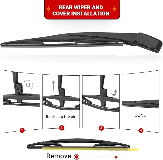 Windshield Wiper Blades Replacement for Nissan LEAF 2011 2012 2013 2014 2015 2016 2017 Original Factory Quality Front Rear Wipers Blade Set for My Car - 26" 16" 10" (Pack of 3)