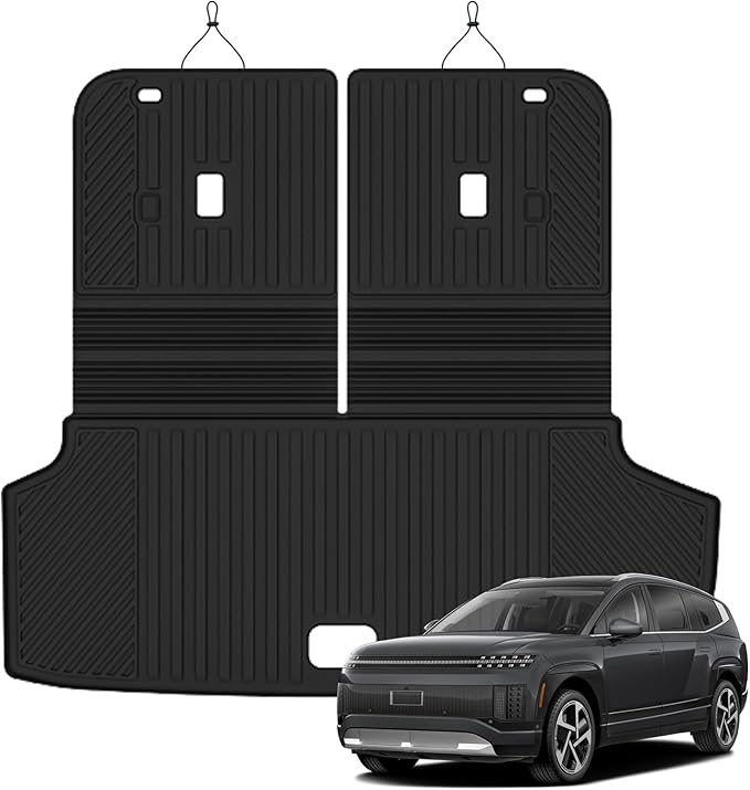 Cargo Mat for 2026 Hyundai Ioniq 9, All Weather TPE Cargo Liner with Backrest Mats Protectors for Hyundai Ioniq 9 Trunk Mat Accessories