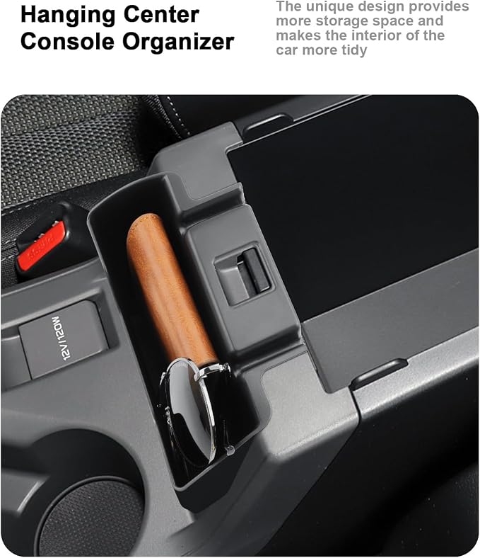 2026 Crosstrek Center Console Organizer - 2 Pcs Double-Layer Armrest Box Organizer + Hanging Center Console Organizer For 2024-2026 Subaru Crosstrek Hybrid/Impreza Accessories - ABS Storage Box