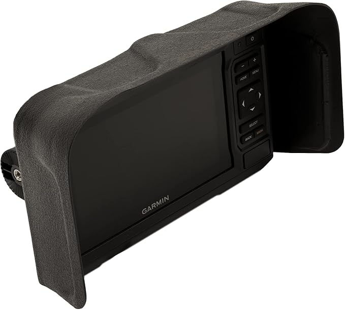 BerleyPro Garmin Fish Finder Visor — Sun Cover & Glare Reduction — Fits Echomap UHD/UHD2/Ultra, GPSMAP, Striker, Echomap Chirp & More — CNC Machined ASA Plastic