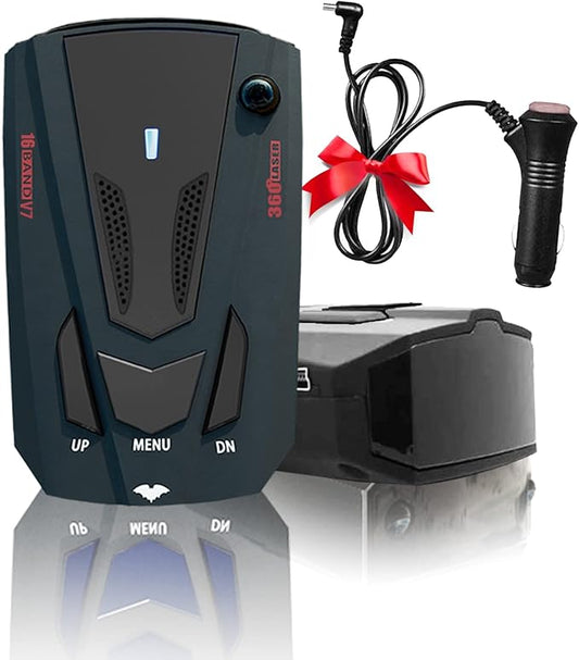 Newly Laser/Radar Detector for Cars with Led Display, Long Range Detection, Mute Memory, City/Highway Mode, Ideal Gifts for Cars (Black)