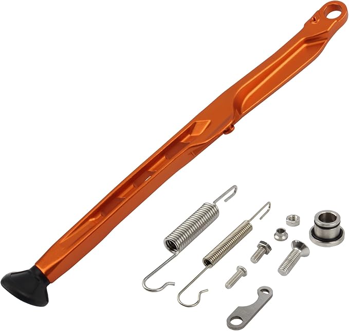 Dirt Bike Parking Side Stand Kickstand Kit,Motorcycle Kickstand Side Stand Springs Support Stand For EXC EXCF XCW XCF-W XC XCF 125 150 250 300 350 450 2023 2024(Orange)