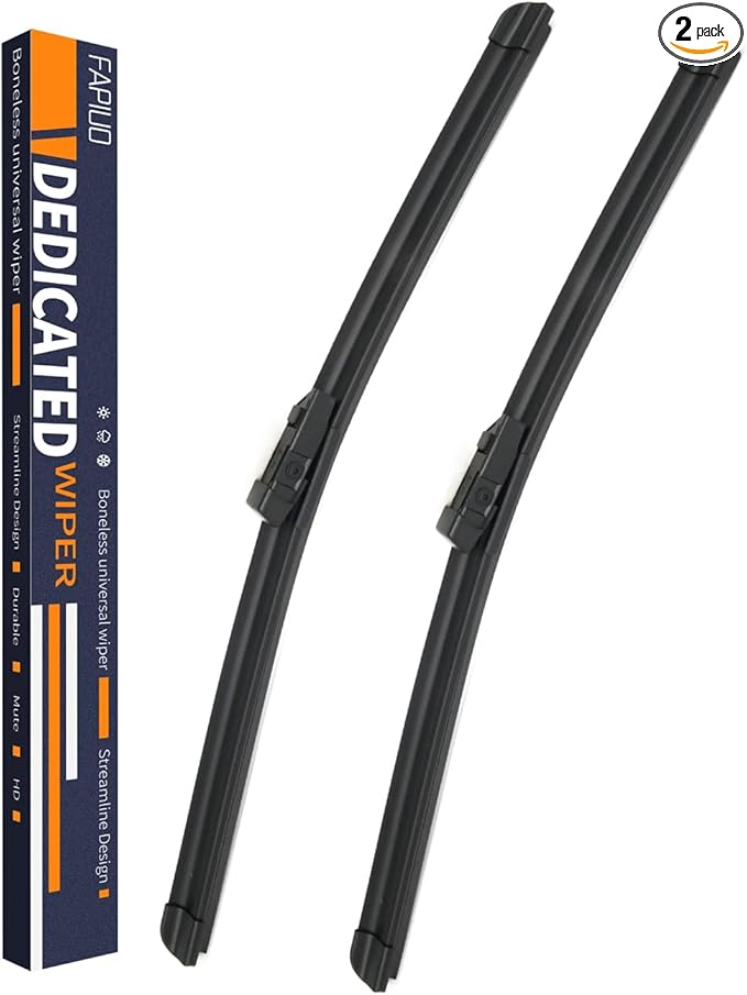 Replacement for Tesla Model 3 2017-2022, Model Y 2020 2021 2022 Silent Wipers -FAPIUO Front Windshield Wipers 26"+19" Blade Set (2 Pack）
