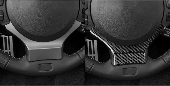 Soft Carbon Fiber Car Interior Steering Wheel Trim 2/Piece Decorative Sticker for Lexus RC300 350 200T 15-24 IS250 13-20 Carbon Fiber Interior Accessories