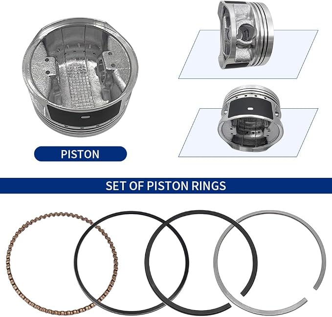 83mm Cylinder Piston Gasket Top End Rebuild Kit for Yamaha Big Bear 350 Warrior 350 Raptor 350 Bruin 350 1987-2013 OEM#4KB-11351-00-00 1UY-11310-03-00 93450-19095-00
