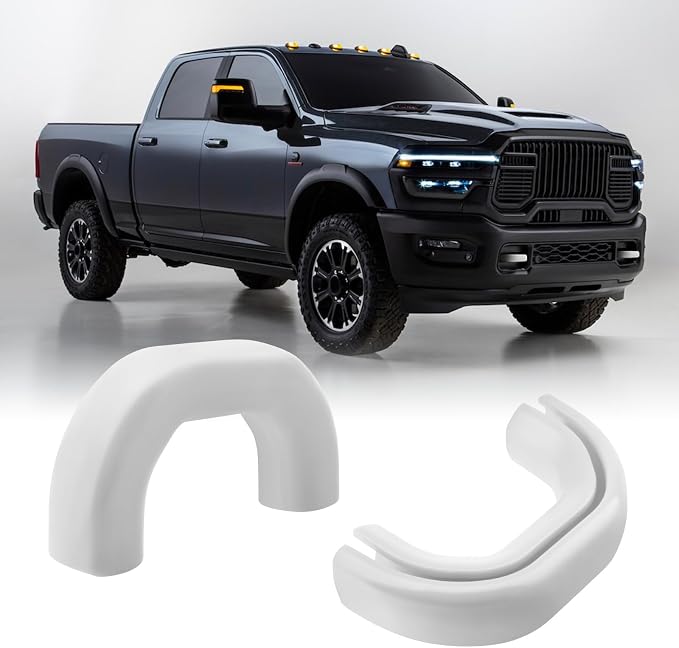 Front Tow Hooks Covers for RAM 2500/3500 2019-2026, Hitch Cover Customized Car Tow Hooks Compatible with RAM 2500/3500 Accessories 2019-2026 (White)