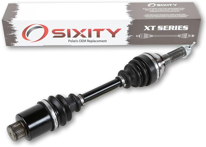 Sixity XT CV Axle for Polaris 1332935 | Complete axle assembly with a 5140 chrome steel shaft, inboard and outboard CV joints, fully assembled