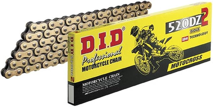 DID (520DZ-120) Gold 120 Link High Performance DZ2 Series Non-O-Ring Chain with Connecting Link