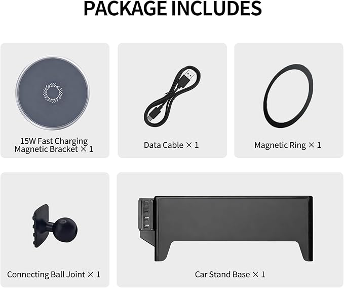 Magnetic Phone Mount for Audi Q5 2021-2025 A4 S4 A5 S5 RS5 2020-2025 Accessories 10.1-inch Screen, 360° Rotation for Magsafe Wireless Charger Phone Mount with Storage for iPhone Samsung
