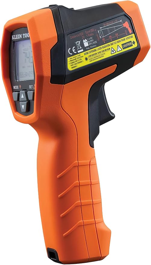 Klein Tools IR10 Infrared Thermometer + Magnetic Digital Pocket Thermometer Bundle