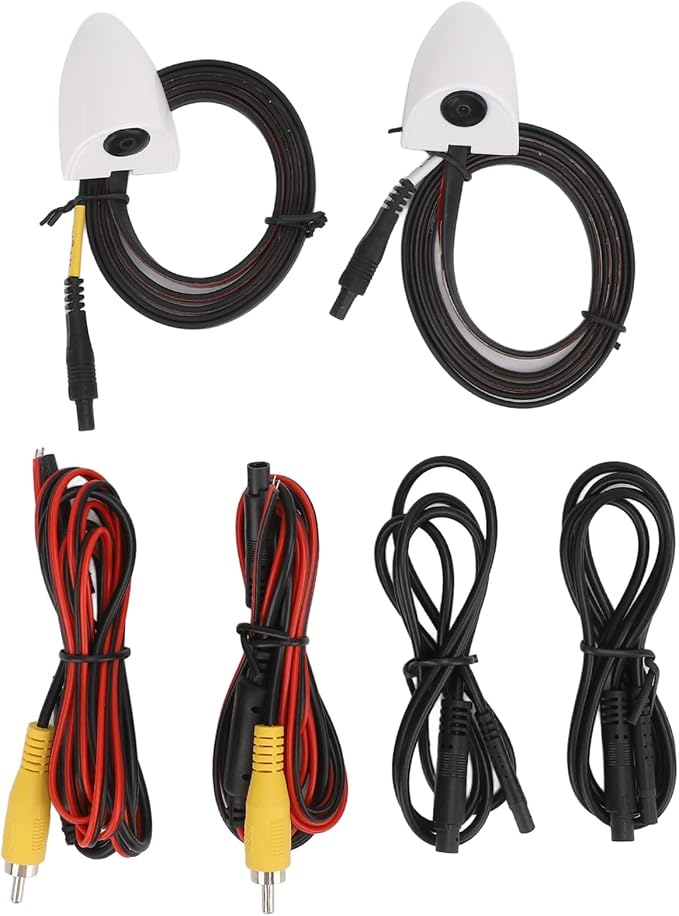 1 Pair Side Rear View Camera,80° AHD 1080P Blind Spot Camera for Monitor Units 25HZ/PAL Video Signal