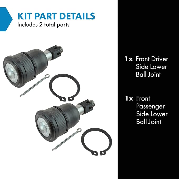 TRQ Front Lower Driver and Passenger Side Ball Joint Set Compatible with 1999-2004 Honda Odyssey
