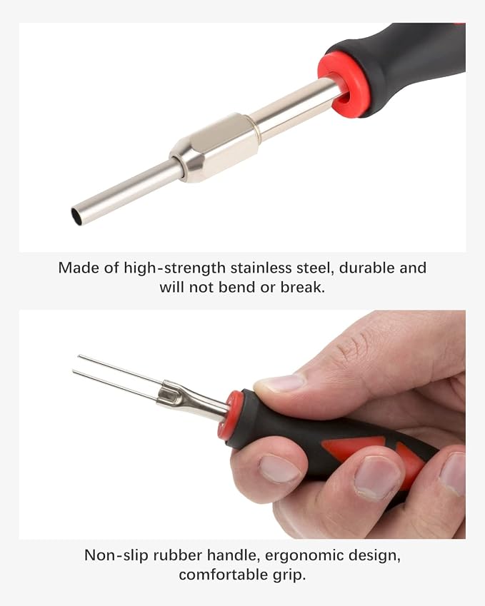 23Pcs Terminal Release Kit Universal Wire Connector Removal Pin Release Tool Electrical Connector Tool Set for Most Domestic and Imported Vehicles