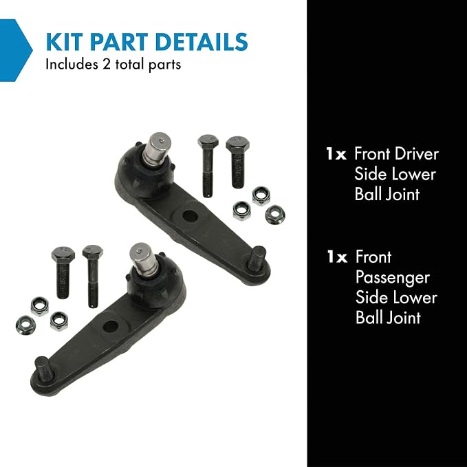 TRQ Front Lower Ball Joint Set Compatible with 1997-2003 Ford Escort 1993-1994 Mazda 323 1994-1995 MX-3 1993-1998 Protege 1997-1999 Mercury Tracer