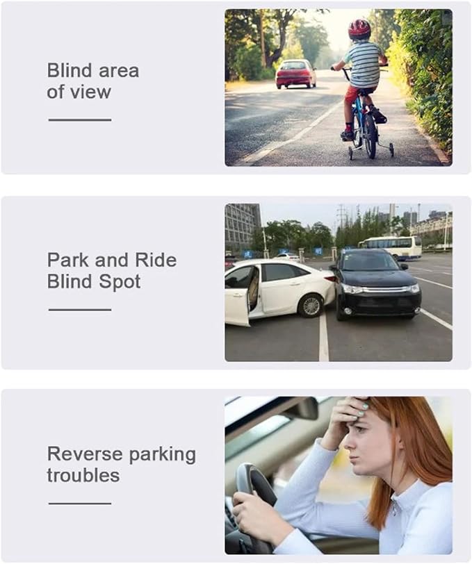 1 Pair Side Rear View Camera,80° AHD 1080P Blind Spot Camera for Monitor Units 25HZ/PAL Video Signal