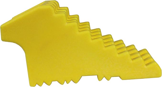 MaxxHaul High Visibility Poly Foam Wheel Chock 2-Pack | 8" x 4" x 4" Lightweight Tire Stop | Slip-Resistant Rubber Base | Built-in Handle | Safety Yellow (50503)