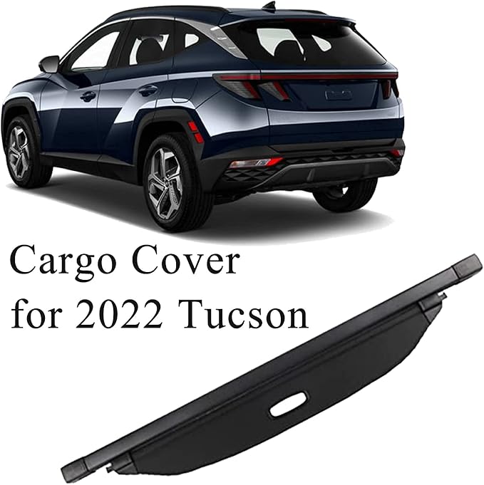 kaungka Cargo Cover Retractable Trunk Shielding Shade Compatible with 2022 Hyundai Tucson Black