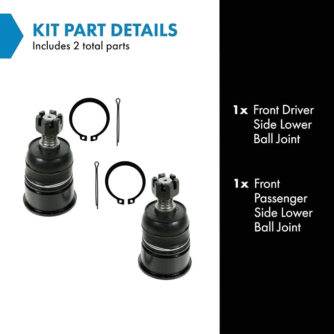 TRQ Front Lower Ball Joint Set Compatible with 1992-1996 Honda Prelude