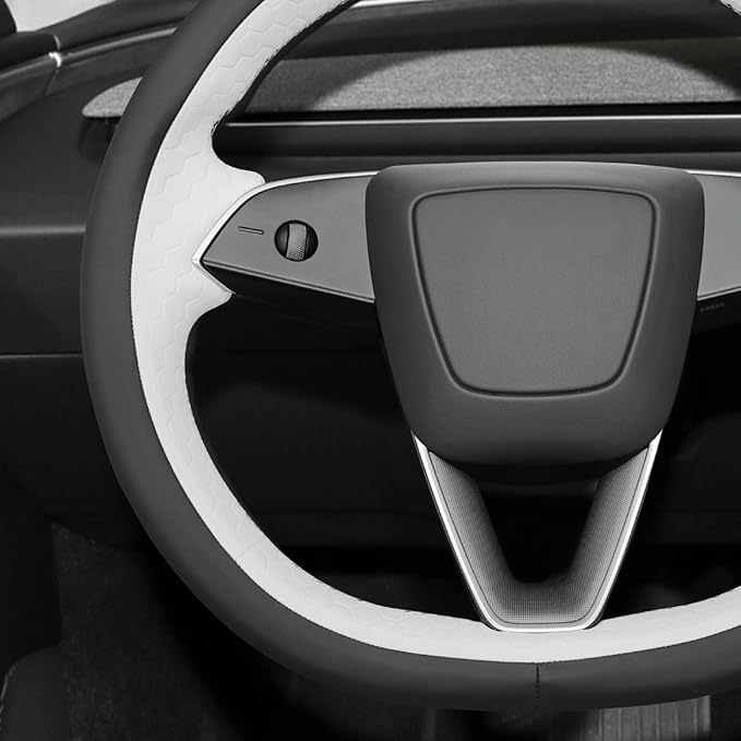MEWANT DIY Stitching 3D Style Steering Wheel Cover Wrap for Tesla Model 3 Highland 2023-2025/Model Y 2025 Highland for Tesla Model 3/Model Y Accessories(3D Style)