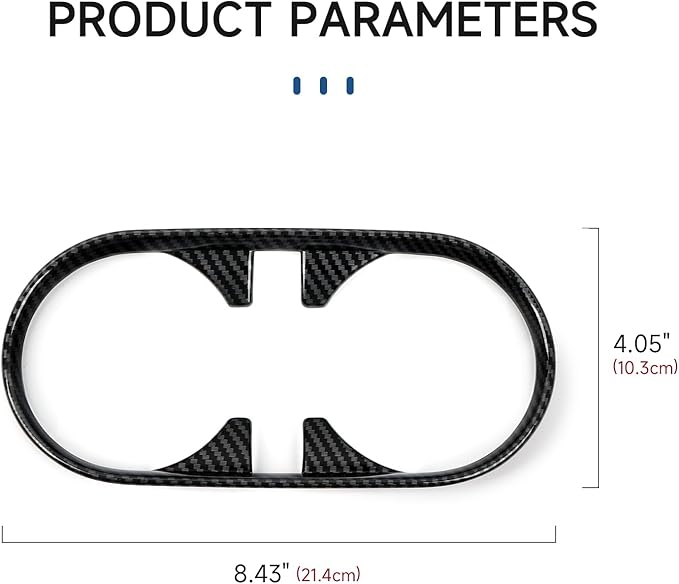 Car Center Console Cup Holder Cover Trim Accessories for Chevrolet Colorado/GMC Canyon 2023 2024 2025 ABS Interior Decals Carbon Fiber Stickers