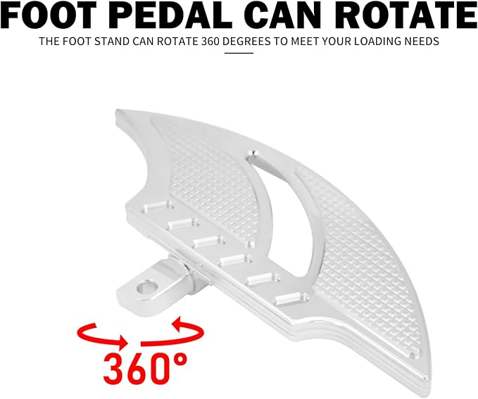 Passenger Footboards Rear Floorboards Male Mount Foot Pegs CNC Cut Fit For Harley Sportster Touring Road King Road Glide Electra Glide Street Glide Dyna (Chrome)
