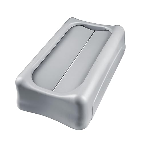 Rubbermaid Commercial Products SLIM JIM Swing Lid for Use with 16/23 GAL Vented Slim Jim Containers, for Kitchens/Classrooms/Offices/Back of House, Black