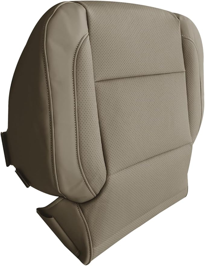 Replacement Driver Side Bottom Seat Cover Perforated Fits for Chevy Silverado GMC Sierra 1500 2500 3500 2015-2019 Tan (Also for Passenger Side)