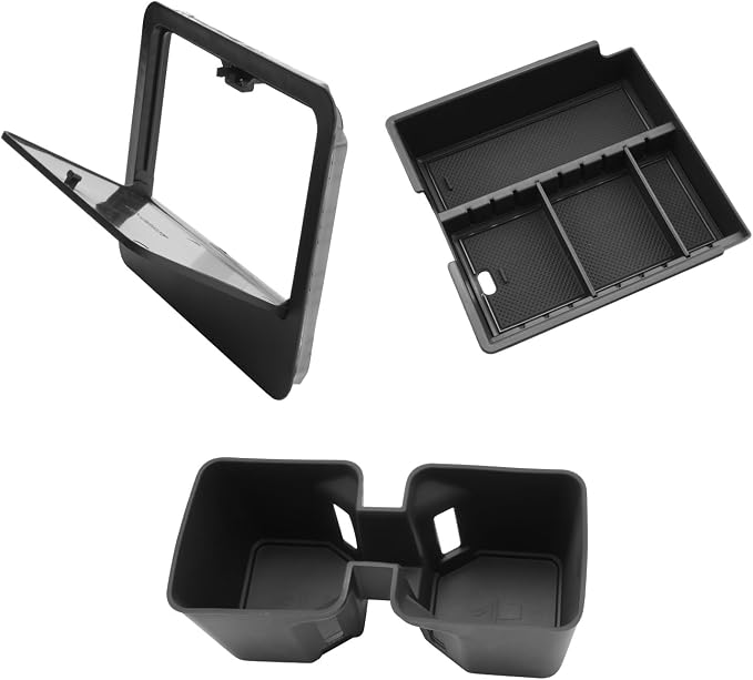 LUWU Center Console Organizer for 2024 2025 2026 Lexus GX 550 Accessories Hidden Box, Armrest Storage Box, Center Console Cup Holder GX 550 Accessories 2025 2026 3-Pack (NOT FIT COOL BOX)