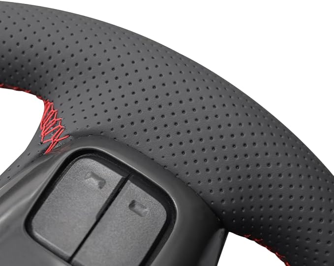 MEWANT Hand Stitch Black Artificial Leather Steering Wheel Cover for Chevy Silverado 1500 Silverado 2500/3500 Blazer