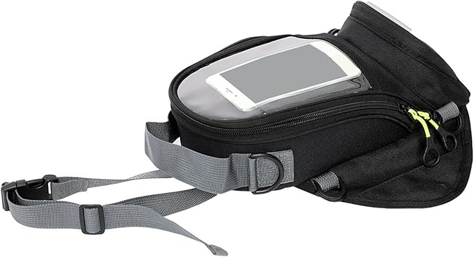 Rulbelok Nylon Motorcycle Tanks Bag with Touch Control Phone Pocket and Multiple Storage Compartments for Riders Motorcycle Tanks Bag Magnetic Waterproof