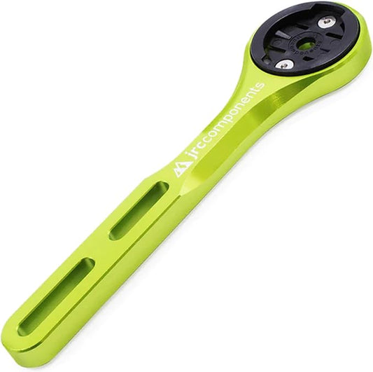 JRC Components Amplitude Underbar Computer Mount for Road & Gravel Bikes | Compatible with Garmin Edge Computers | Lightweight Aero Handlebar Mount for Bicycles (Acid Green)