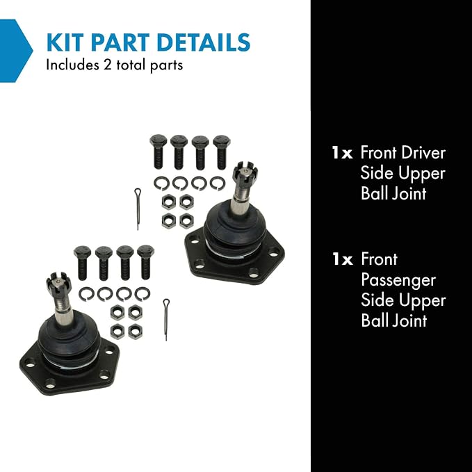 TRQ Front Upper Ball Joint Set Compatible with 73-95 Chevrolet GMC