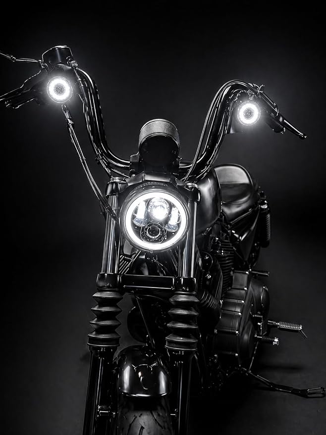 Eagle Lights 8748TS 2" Front LED Turn Signals with White Halo Running Lights - Generation I / 1157 Base