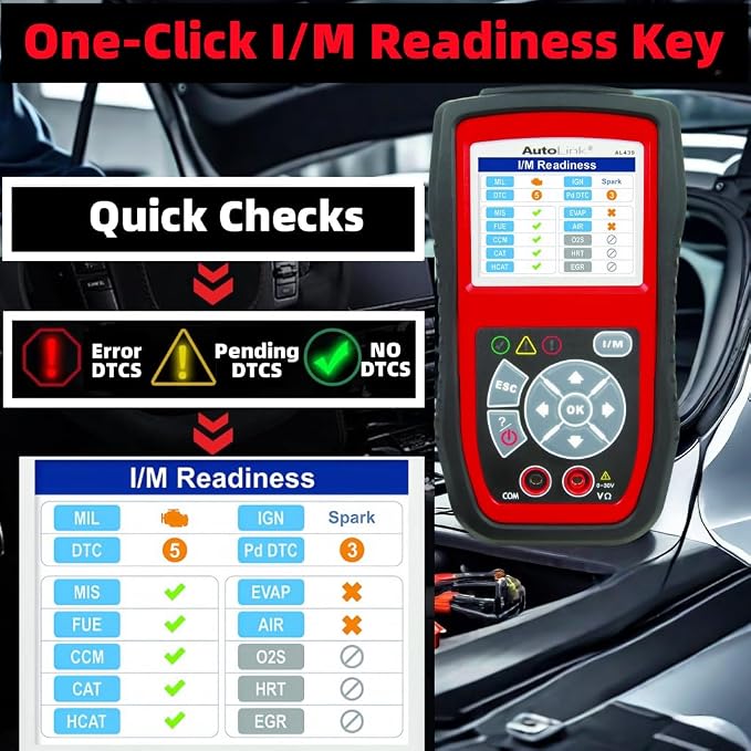 Autel AutoLink AL439 OBD2 Scanner, 2024 OBD2/EOBD Code Reader & Electrical Testing Diagnostic Scan Tool, I/M Readiness, Reads & Clears Codes, Live Data, Work on 1996 & Newer for DIYers Professionals