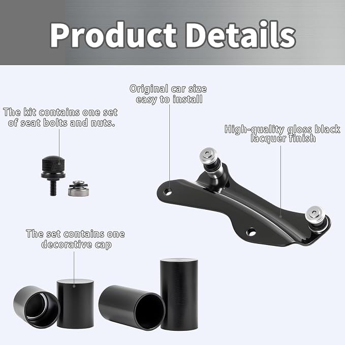 Vivid Black 4 Point Docking Hardware Kit and Covers for Harley Touring Street Road Glide Electra Glide Road King 2014-2026