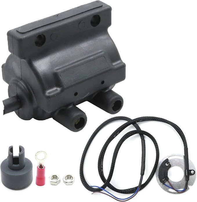 Saihisday DSK6-1 Ignition Coil Kit, Replacement for Harley Sportster 883 1971-2003 Harley Big Twin 1970-1999, Replaces DC7-1