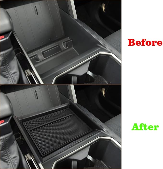 Muslogy Lower Center Console Organizer & Truck Bed Cargo Net Compatible with Toyota Tundra 2022-2024 Accessories SR SR5 Limited TRD PRO
