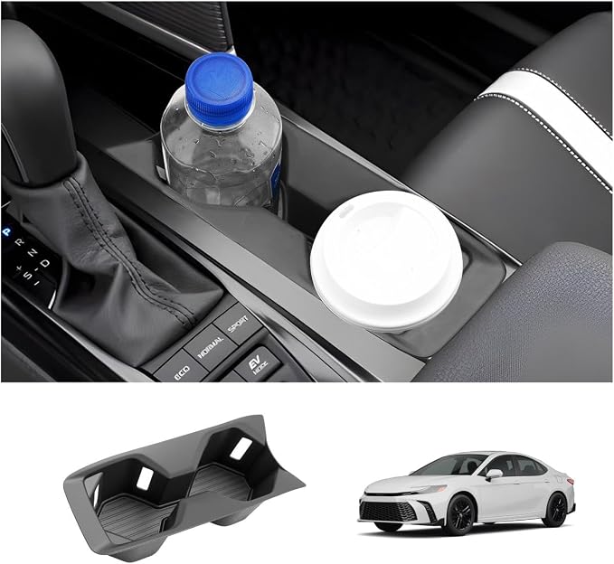 LUWU 2025 2026 Camry Center Console Cup Holder Compatible with 2025 2026 Toyota Camry (XSE/XLE/SE/LE) Interior Accessories Center Console TPE Material Cup Holder Insert